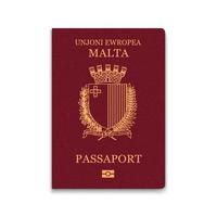 pasaporte de malta. plantilla de identificación de ciudadano. para tu diseño vector