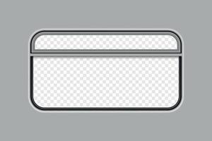 Realistic train window isolated Template for your design vector