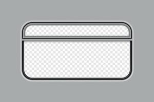 Realistic train window isolated Template for your design vector