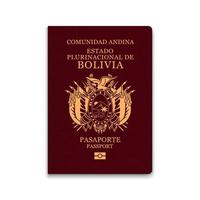 pasaporte de bolivia plantilla de identificación de ciudadano. para tu diseño vector