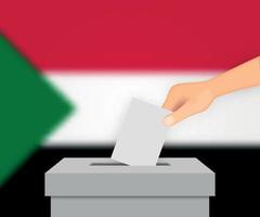 Sudan election banner background. Template for your design vector