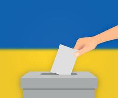 fondo de la bandera electoral de ucrania. plantilla para su diseño vector