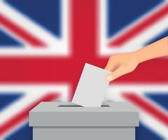 United Kingdom election banner background. Template for your design vector