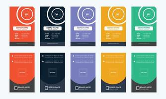 Creative variation card design for download vector