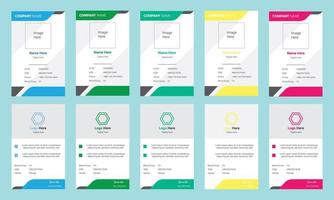 Creative variation card design for download vector
