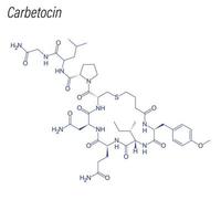 Vector Skeletal formula of Carbetocin. Drug chemical molecule.