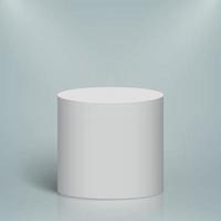 Empty illuminated round podium or platform. for your design vector