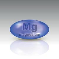 Magnesium icon. mineral drop pill capsule. Template for your design vector