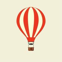 air balloon vector icon flying. Hot air balloon. Flat cartoon design. Vector illustration.