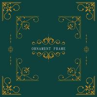 vintage frame ornament vector template