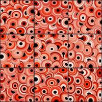 Seamless background with geometric pattern. Oval and circle shapes vector
