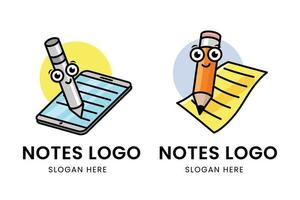 notes logo with different character vector