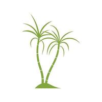 Sugar cane plant logo vector illustration design