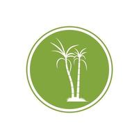 Sugar cane plant logo vector illustration design