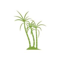 Sugar cane plant logo vector illustration design