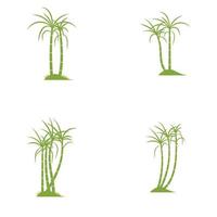 Sugar cane plant logo vector illustration design