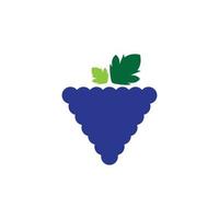 Fondo de diseño de ilustración de icono de vector de uvas