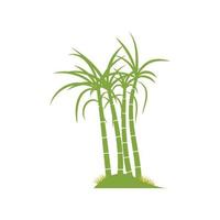 Sugar cane plant logo vector illustration design