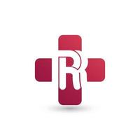logotipo de doble rr. el diseño consta de una sola línea continua que se une en forma de rr. sencillo, elegante y muy de marca. vector