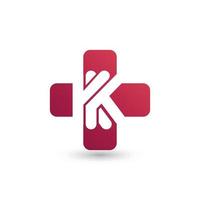 Double KK logo. The design consists of just one continuous line that ties itself into an KK shape. Simple, elegant and very branded. vector