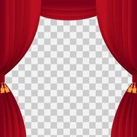 stage curtain for template. show time with classic red curtain vector