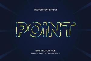 vector text effect. striped out line effect