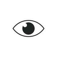 open eye icon vector. simple flat shape eye template vector