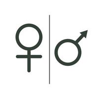 gender symbol icon vector. boy and girl. simple flat shape vector