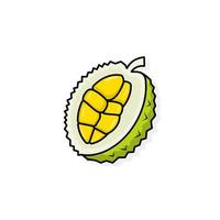 Cartoon icon of durian. Durian icon vector