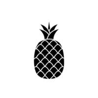 Silhouette icon of pineapple. pineapple icon vector