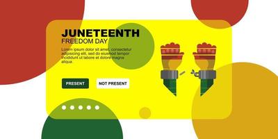 Juneteenth web page view illustration vector