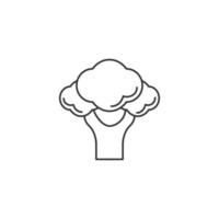 Outline icon of cauliflower vector