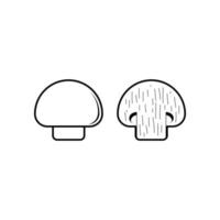 Outline icon of mushroom illustration vector
