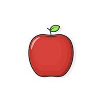 icono de dibujos animados de ilustración de manzana vector
