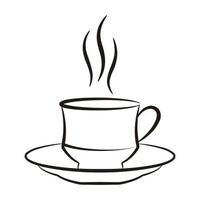 diseño de vector de bebida de café ahumado caliente