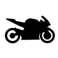 motorbike silhouette side view vector