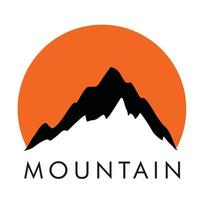 mountain and sunset vector