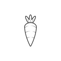 Outline icon of carrot vector