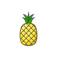 icono de dibujos animados de piña. icono de piña vector