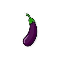 Cartoon icon of eggplant illustration vector