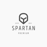 plantilla de diseño de icono de logotipo espartano vector