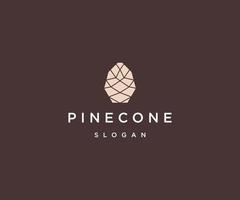 Pinecone logo icon design template vector