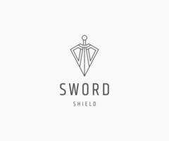 Sword logo icon design template vector