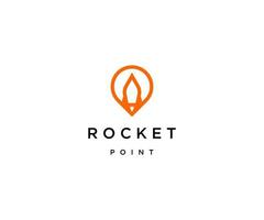 Rocket point logo icon design template vector