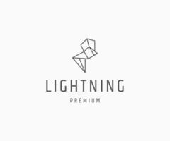Lightning logo icon design template vector