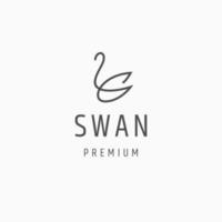 Swan logo icon design template vector