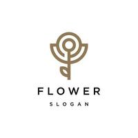 Flower logo icon design template vector