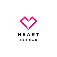 Heart love logo icon design template vector