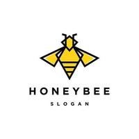 Bee logo icon design template vector