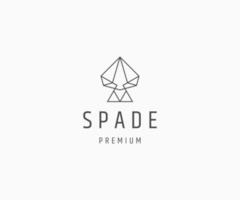 Spade logo icon design template vector